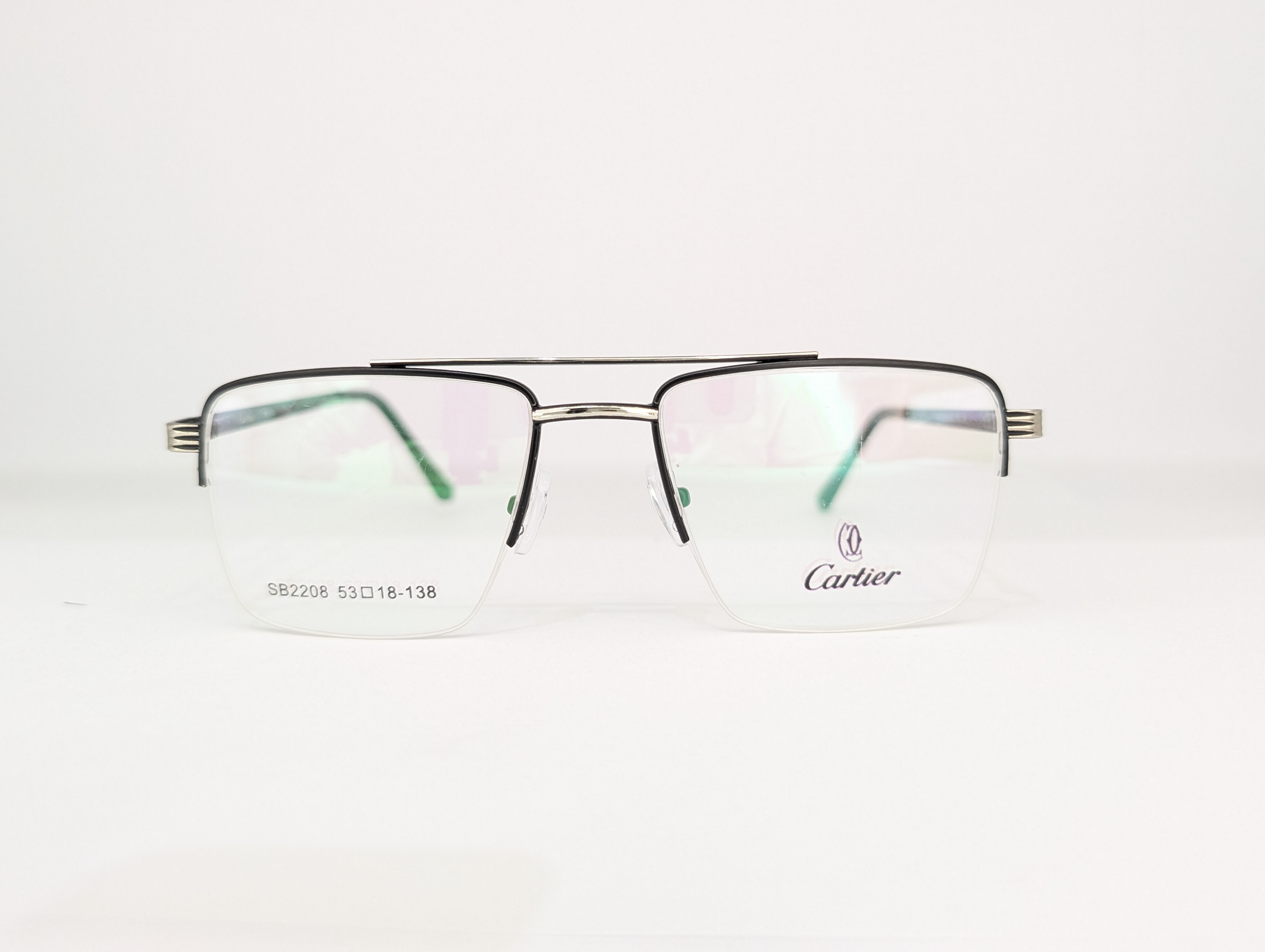 CARTIER EYEWEAR (SILVER/BLACK) Q00103 - View 1