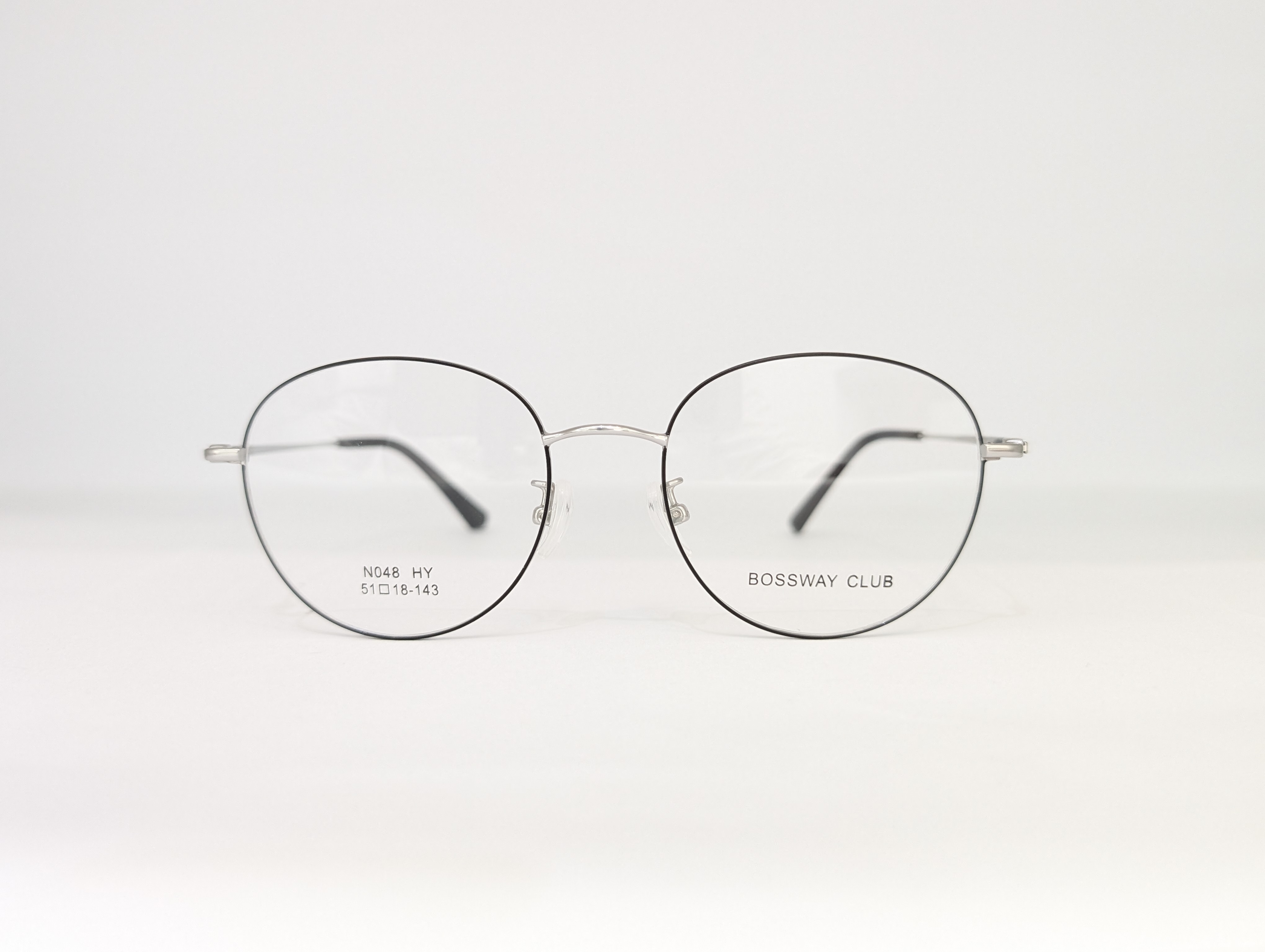 BOSSWAY EYEWEAR (BLACK RIM/SILVER) Q00167 - View 1