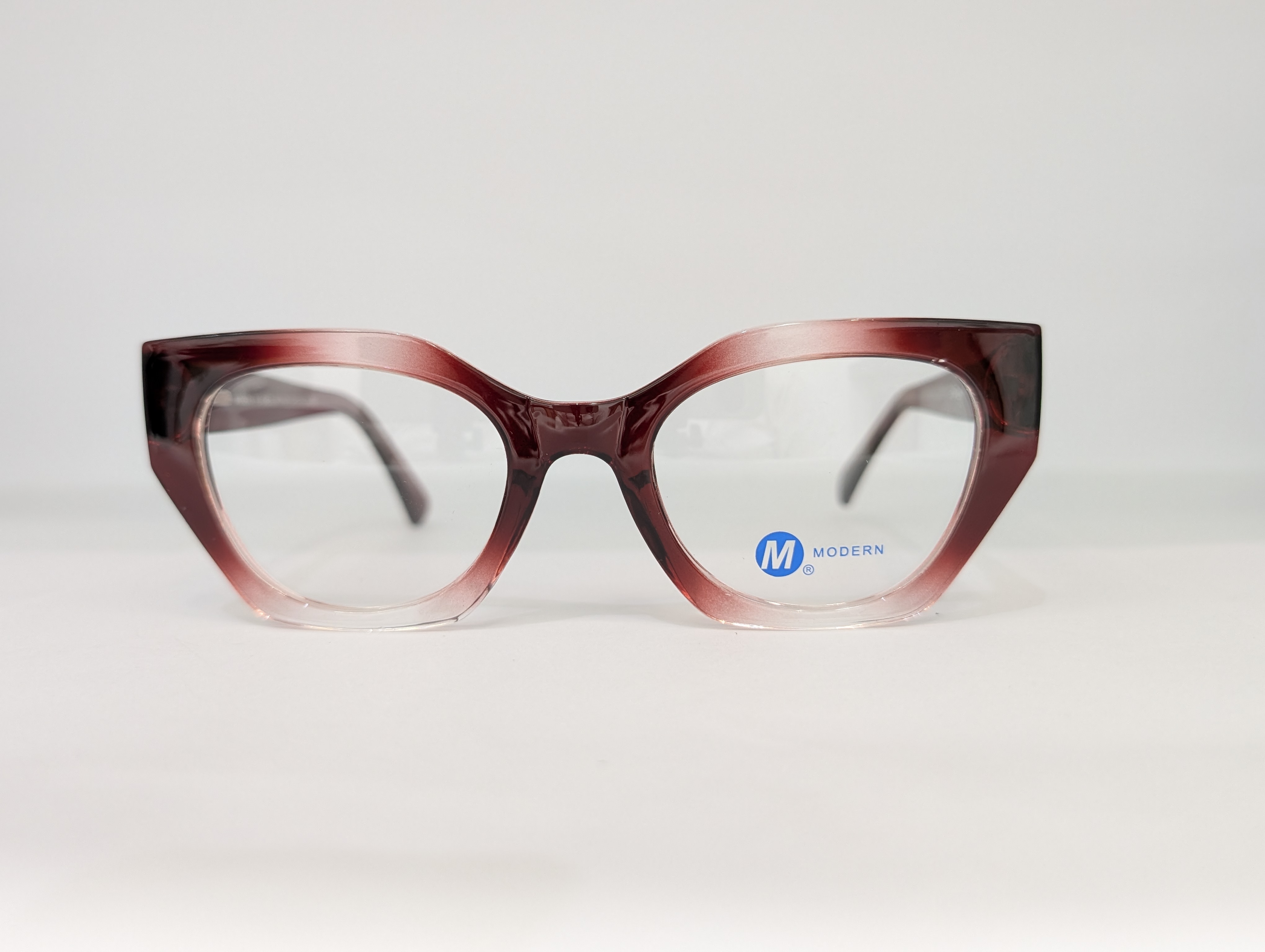 M.MODERN EYEGLASSES (BURGUNDY) Q00194 - View 1