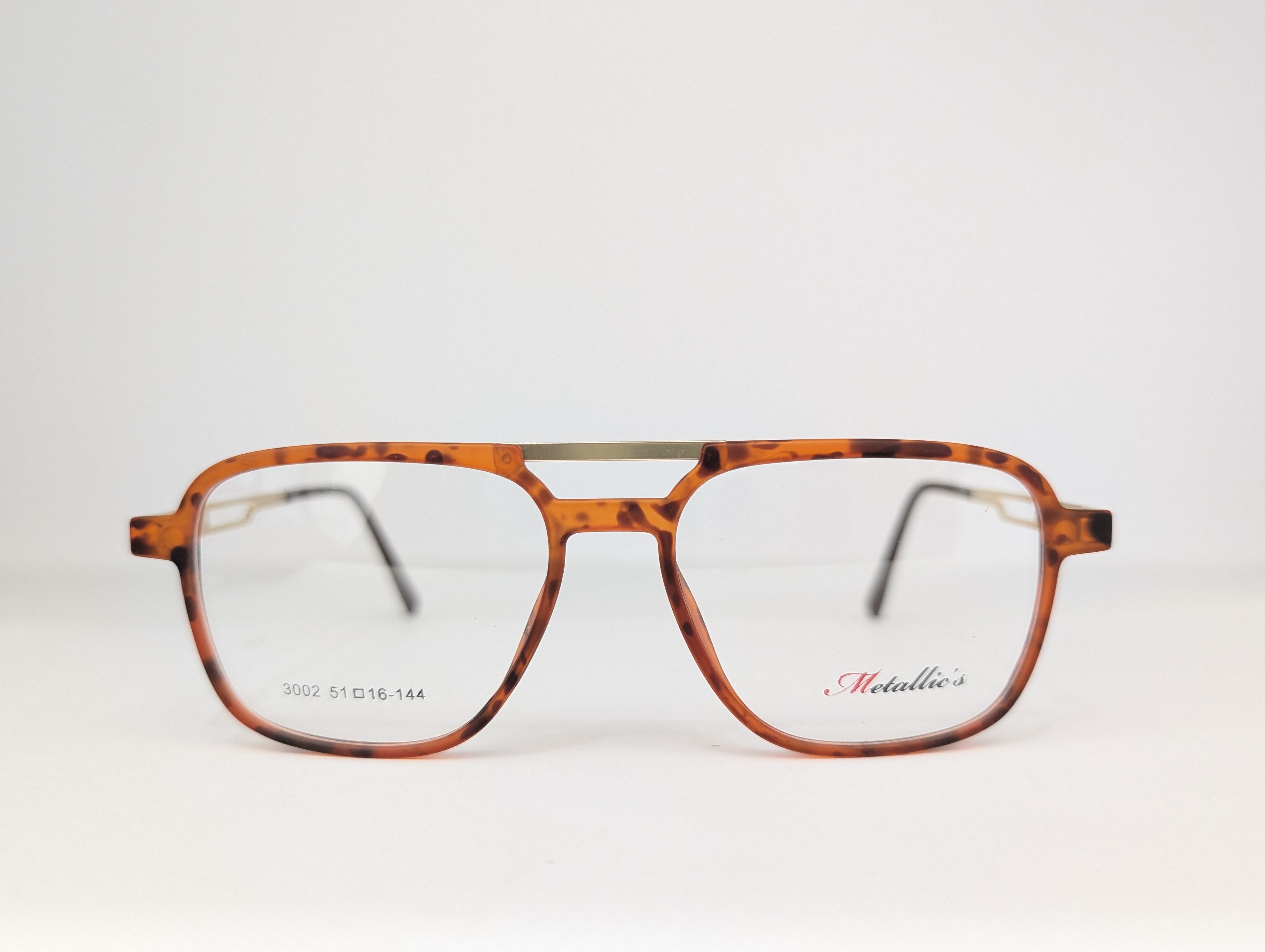 METALLIC EYEWEAR ( BROWN/AMBER) Q0041 - View 1