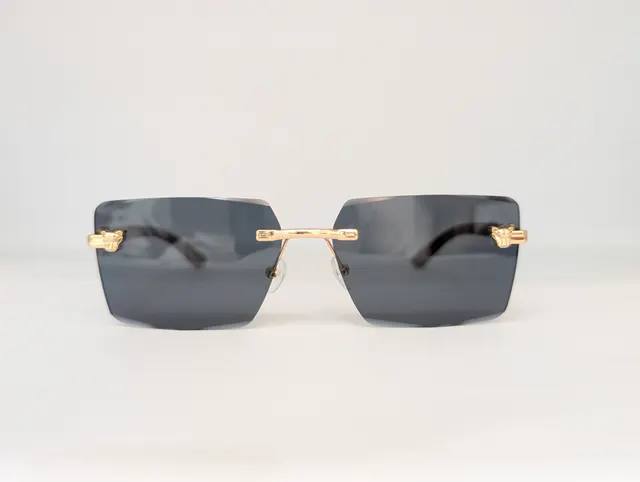 CARTIER SUNGLASSES(BLACK/WOODENARMS)Q00178