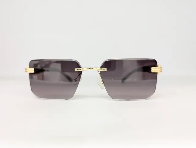 CARTIER SUNGLASSES (BLACK/GOLD LION) Q00179